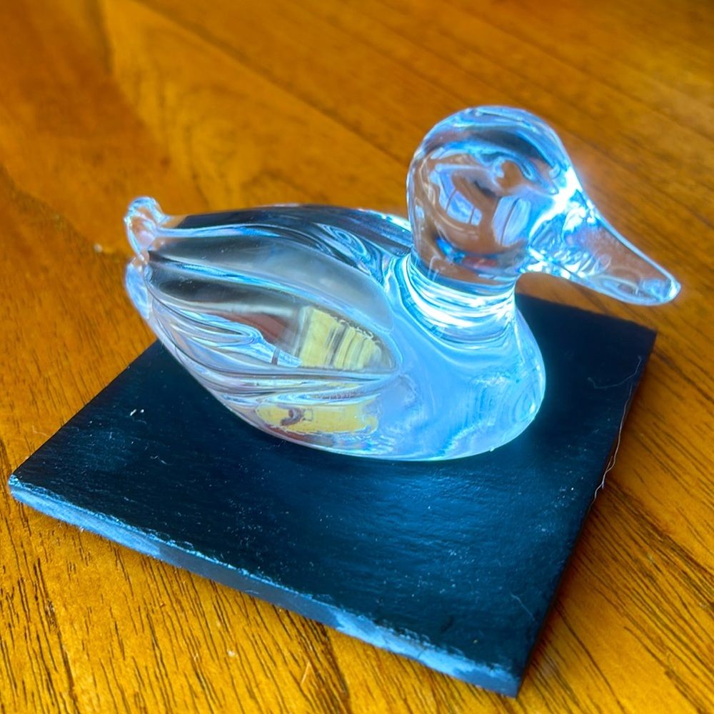 Lead Crystal Duck Paperweight -Princess House